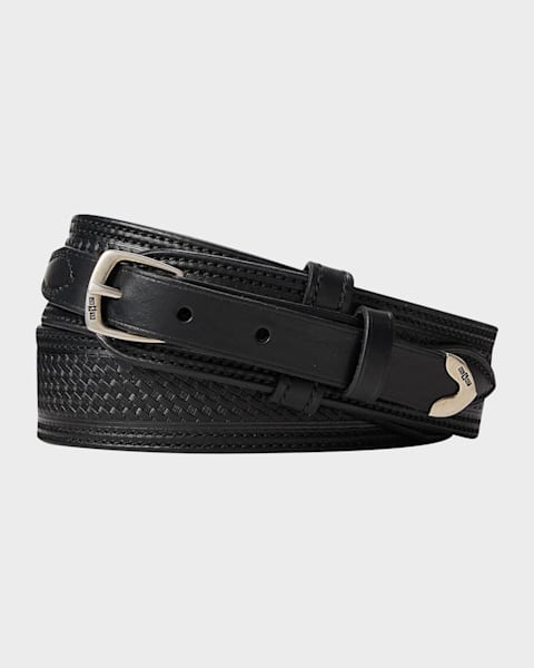 Ralph Lauren Purple Label RL-Buckle Calf-Suede Belt | Neiman Marcus