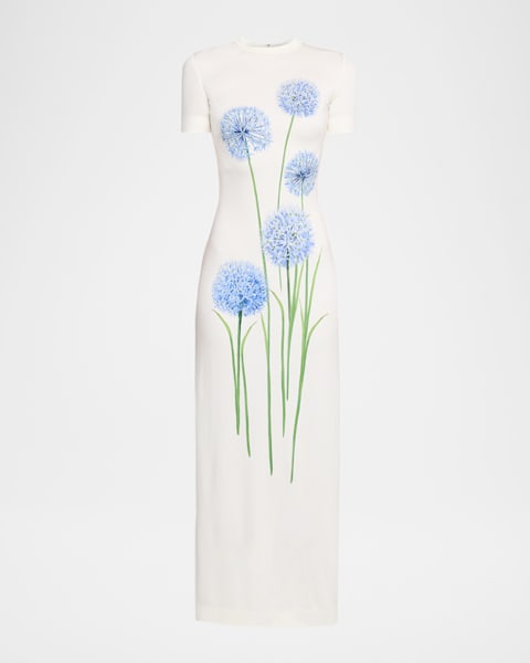 proenza schouler white label marble jersey turtleneck dress Proenza Schouler White Label Women's Mabel Marble Jersey Maxi Dress - Red - Size XL