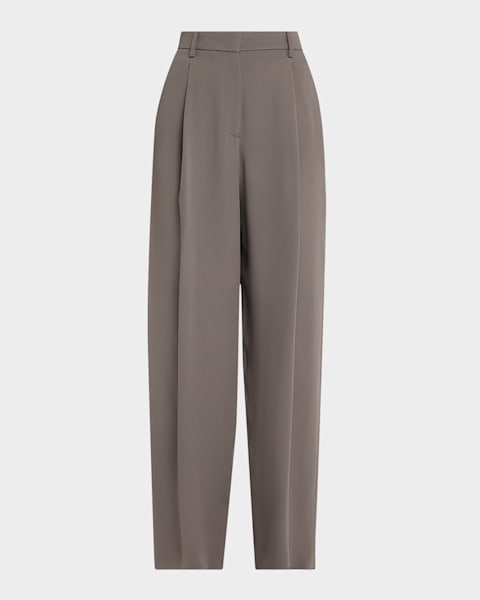 Giorgio Armani Silk Wide-Leg Trousers | Neiman Marcus