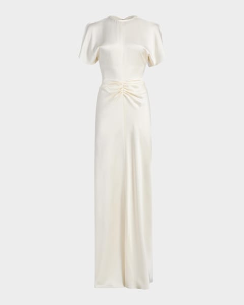 dress the population daphne Dress the Population Black Label Daphne Bow-Draped Satin Gown