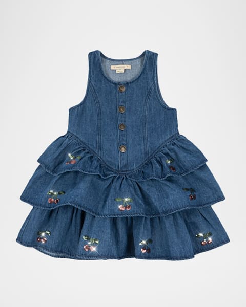 Konges Slojd Yvonne Tiered Sequin Fairy Dress, Size 12M-10 | Neiman Marcus
