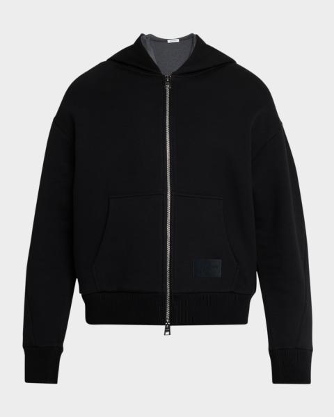 Prada Men's Techno Pique Hoodie | Neiman Marcus