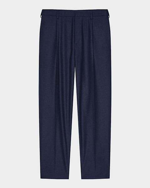Giorgio Armani Men's Linen Pleated Wide-Leg Trousers | Neiman Marcus