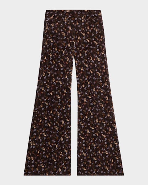 Dries Van Noten Hadium Floral Drawstring Wide Leg Pants | Neiman