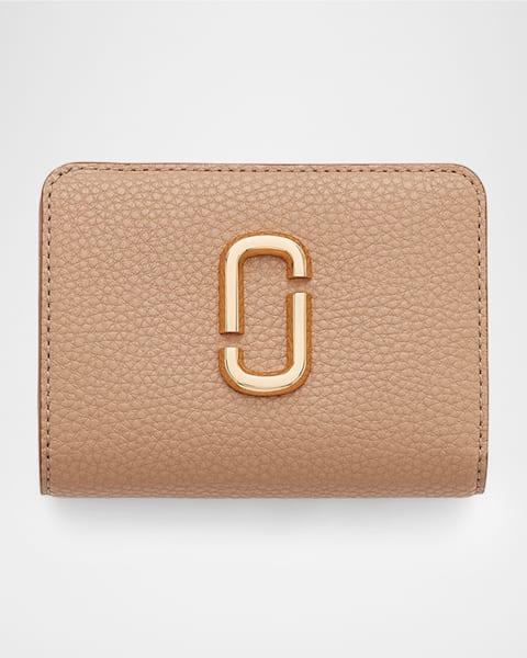 The Leather Mini Compact Wallet | Neiman Marcus
