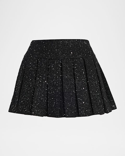 Prada Pleated Re-Nylon Mini Skirt | Neiman Marcus