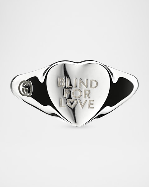 Gucci Blind for Love 5mm Sterling Silver Band Ring | Neiman Marcus