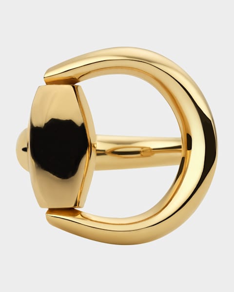 GUCCI ゴールド Gucci 18K Yellow Gold Horsebit Ring, 13mm | Neiman Marcus