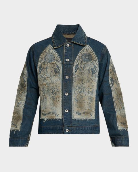 Scotch & Soda Men's Embroidered Cotton-Blend Worker Jacket