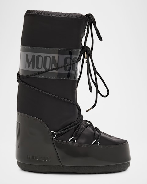 Moon Boot Icon Glance Satin Low Snow Boots | Neiman Marcus