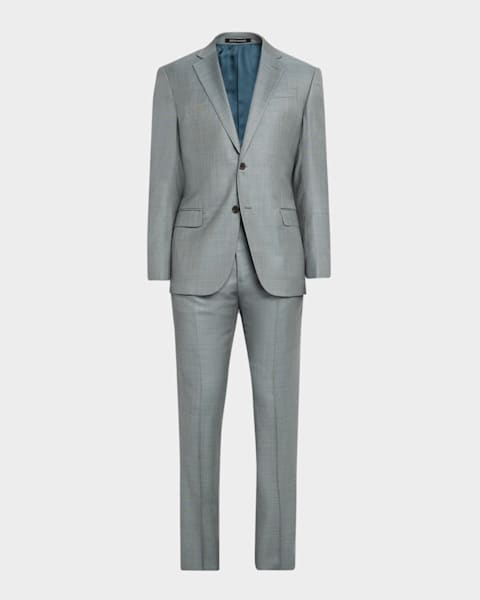 Emporio Armani Men's G Line Virgin Wool Micro-Box Suit | Neiman Marcus