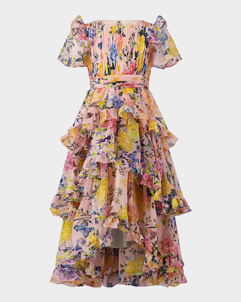 Rachel Riley Girl's Peter Pan-Collar Organza Pintuck Dress, Size 2-10 |  Neiman Marcus