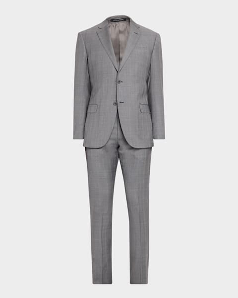Emporio Armani Men's Wool-Blend Sharkskin G Line Suit | Neiman Marcus