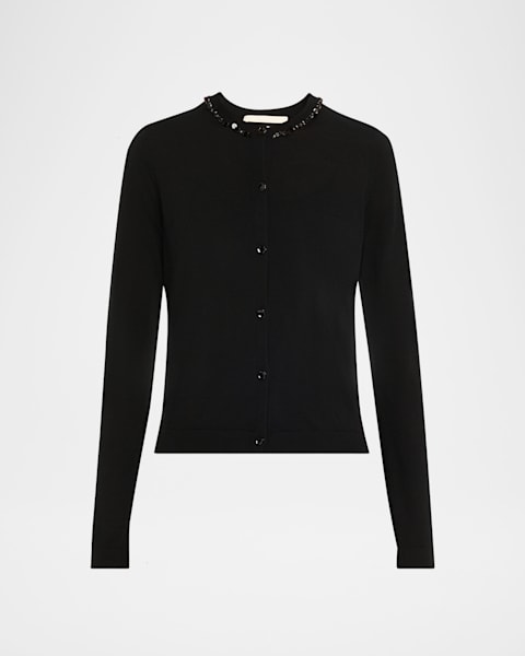 ALICE + OLIVIA Bradford Celestial StaceFace Cardigan | Neiman Marcus