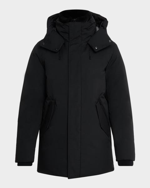Theory Men's Belvin Melton-Textured Wool-Blend Coat | Neiman Marcus