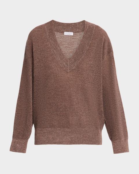 【TOM】Brunello Cucinelli カシミヤ Vネックニット TOM】Brunello Cucinelli カシミヤ Vネックニット Brunello Cucinelli