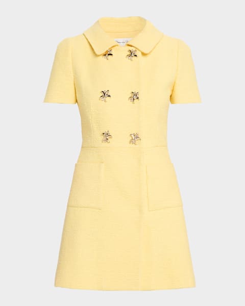 Oscar de la Renta Pearly Scallop Strapless Mini Cocktail Dress | Neiman  Marcus