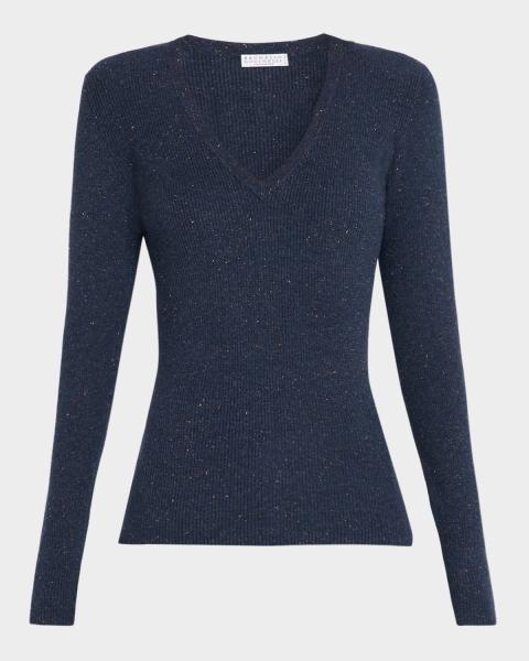 Cashmere Classic V-Neck Sweater | Neiman Marcus