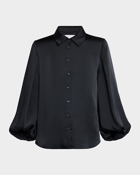 Stella McCartney Lace Cape Silk Blouse | Neiman Marcus