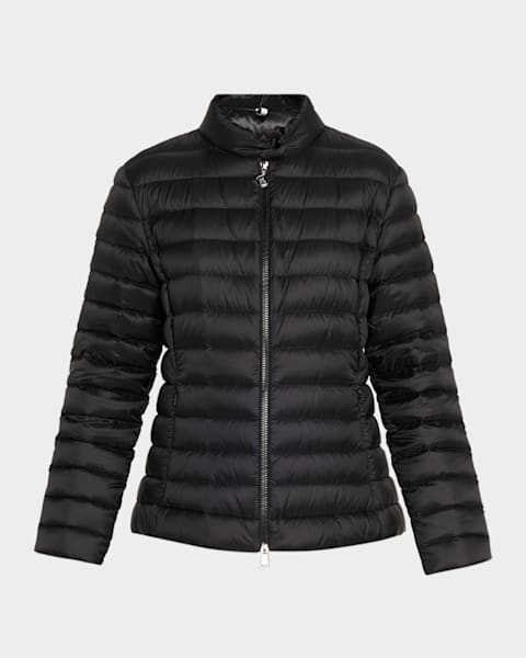 Moncler Herbe Stretch Nylon Hooded Puffer Jacket | Neiman Marcus