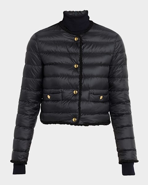 Moncler Glements Hooded Mid-Length Down Jacket | Neiman Marcus