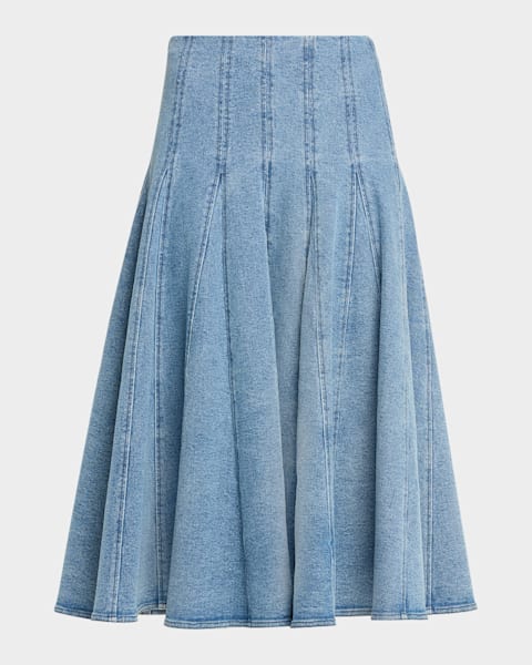 Altuzarra Monti Pleated Floral Satin Skirt | Neiman Marcus