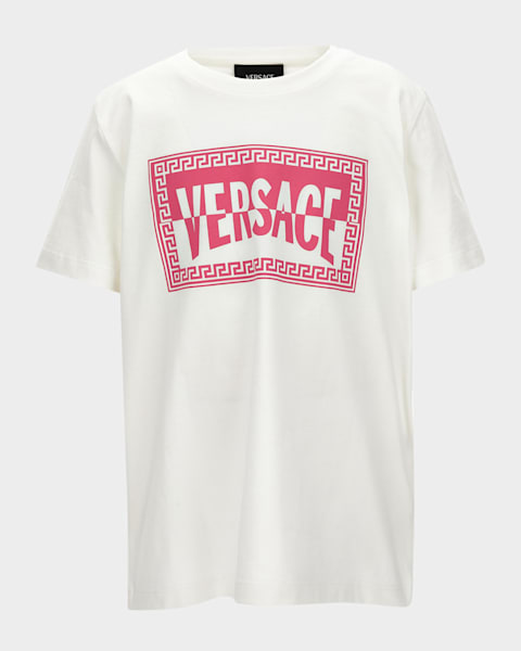 Versace Girl's Medusa & Greca Trim Graphic T-Shirt, Size 4-6