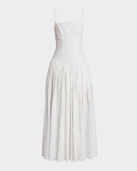 summer white and blue dress Tara Lurex Summer Dress