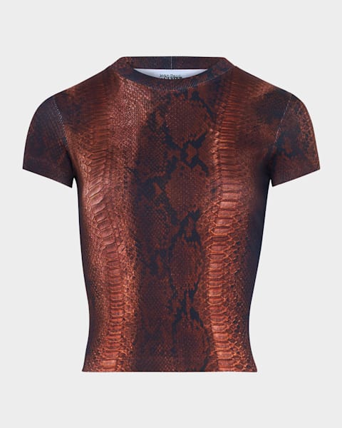 Chloe Flamingo Logo Short-Sleeve T-Shirt | Neiman Marcus
