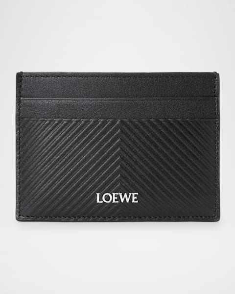Loewe Men's Puzzle Calfskin Card Holder | Neiman Marcus