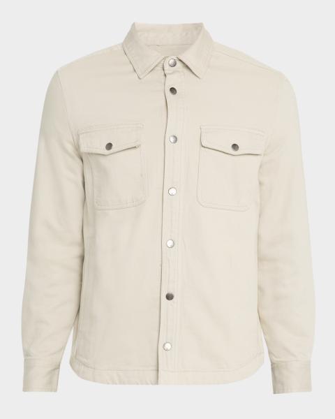 Stone Island Men's Cotton Stretch Full-Zip Shirt Jacket | Neiman