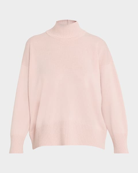 Dries Van Noten Talim Zipped Wool Turtleneck Sweater | Neiman Marcus