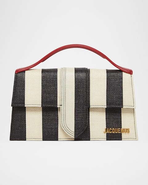 Jacquemus Le Petite Crochet Raffia Top-Handle Bag | Neiman Marcus