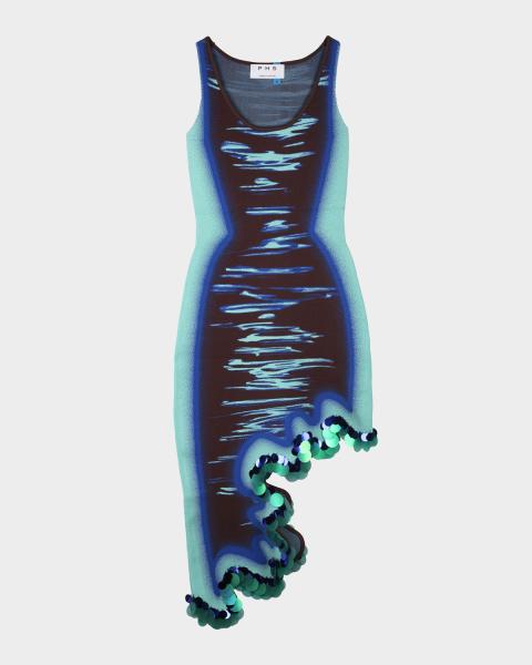 aster reversible wavy asymmetric dress ASTER REVERSIBLE WAVY ASYMMETRIC DRESS XS