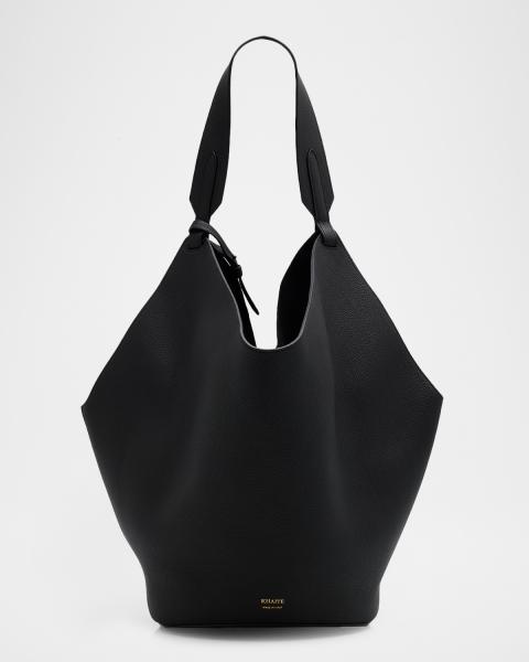 Khaite Lotus Mini Raffia Top-Handle Bag | Neiman Marcus
