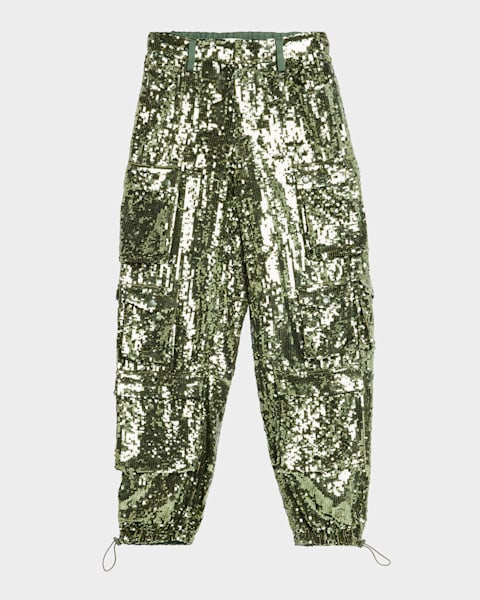 Damson Madder Drew Leopard Cargo Pants | Neiman Marcus