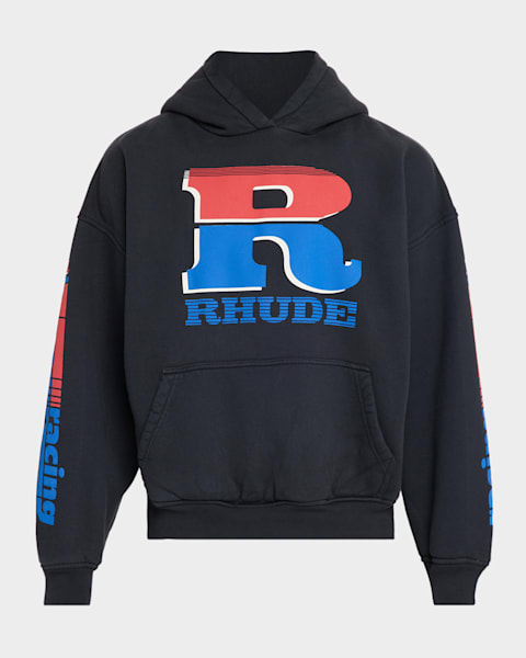 Jacquemus Men's Grosgrain Logo Hoodie | Neiman Marcus