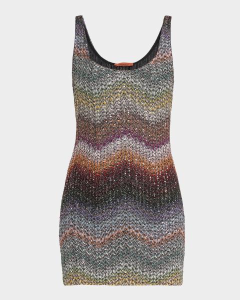missoni knitted mini dress Caperdoni-Knit Mini Dress