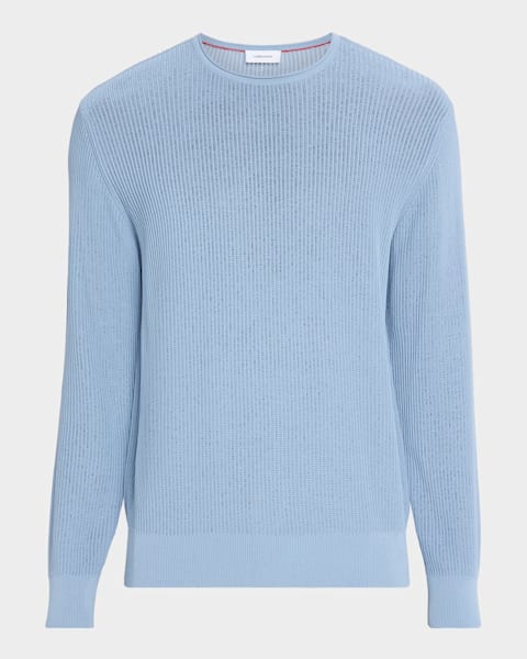 Emporio Armani Men's Textured Jersey Full-Zip Sweater | Neiman Marcus