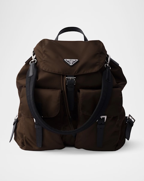 Prada Men's Explore Re-Nylon & Leather Backpack | Neiman Marcus