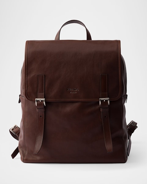 Prada Men's Explore Re-Nylon & Leather Backpack | Neiman Marcus