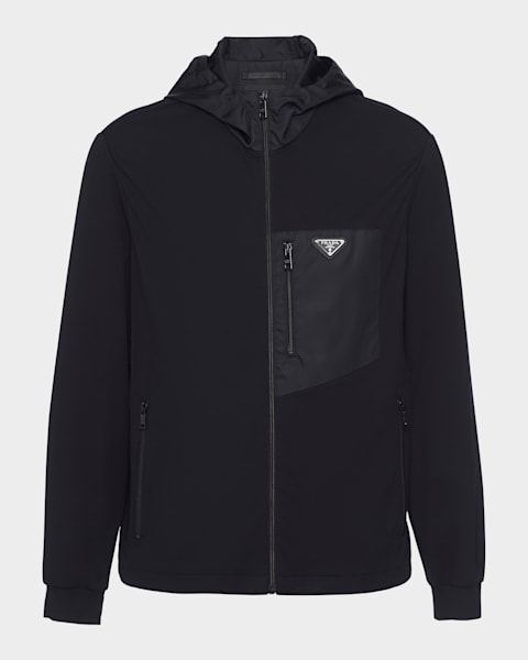 Prada Men's Wool Zip-Front Cardigan | Neiman Marcus