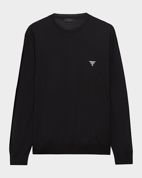 Prada Men's Ribbed Zip Sweater | Neiman Marcus