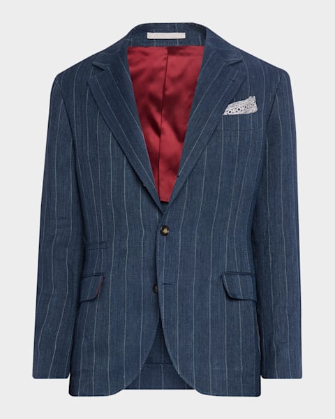 Brunello Cucinelli Men's Super 150s Lightweight Wool and Silk