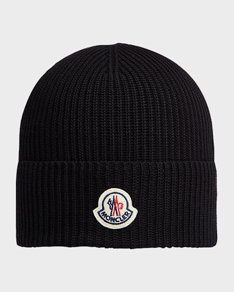 【近年モデル】 MONCLER ニット帽 マグリア ブラック ワッペン Moncler Grenoble Men's Polartec Balaclava | Neiman Marcus