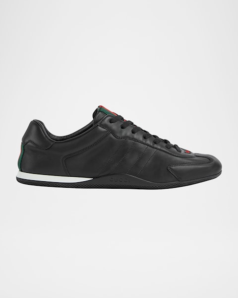 Gucci Men's GG Embossed Leather Low-Top Sneakers | Neiman Marcus