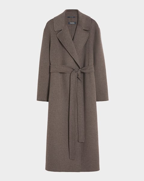 Akris punto Duffle Knee-Length Wool Coat | Neiman Marcus