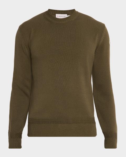 Moncler Men's Ribbed Full-Zip Sweater | Neiman Marcus