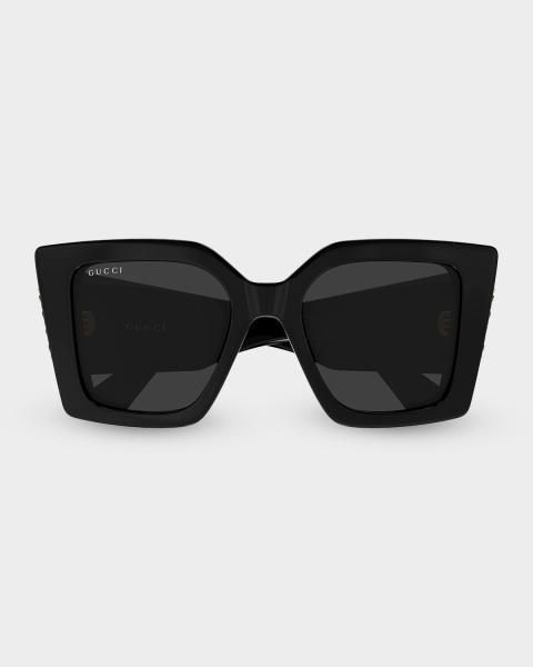Gucci Cat-Eye Recycled Acetate Sunglasses | Neiman Marcus display picture 3