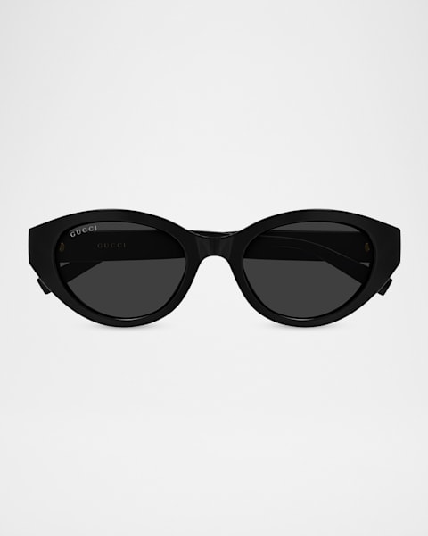 Gucci 55mm Acetate Oval Sunglasses | Neiman Marcus